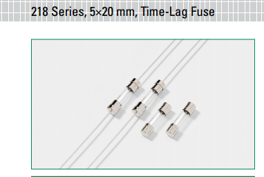 218 系列 - 符合IEC規(guī)范的5x20mm延時型玻璃管保險絲